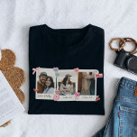 Cute Custom Couple Photos and Text Gift T-Shirt<br><div class="desc">Create a timeless keepsake with our Custom Photo Shirt for Couples! Personalise it with your favourite couple photos in a retro-inspired design, perfect for anniversaries, Valentine’s Day, or just because. You can customise it with your photos and text. This shirt is a unique gift to celebrate love. This trendy tee...</div>