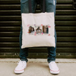 Cute Custom Couple Photos and Text Gift Tote Bag<br><div class="desc">Create a timeless keepsake with our Custom Photo Shirt for Couples! Personalise it with your favourite couple photos in a retro-inspired design, perfect for anniversaries, Valentine’s Day, or just because. You can customise it with your photos and text. This shirt is a unique gift to celebrate love. This trendy tee...</div>