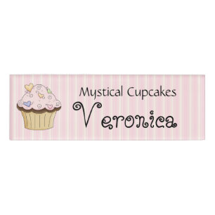 Cute Custom Cupcake Bakery Name Tag