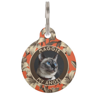 Cute Custom Dog Dad Gift Lilies Pet Tag