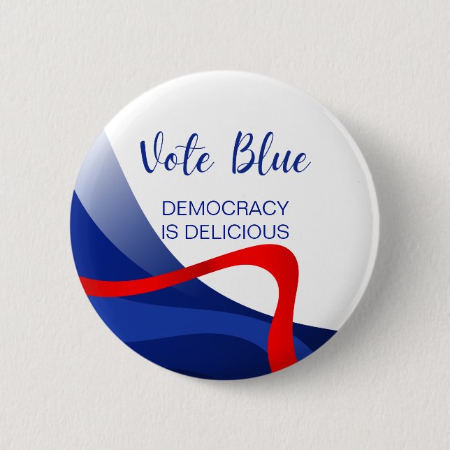 Cute Custom Elegant Democratic Party  6 Cm Round Badge (Front)