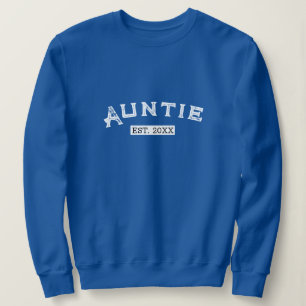 Cute Custom Est Year Autie Women Personalised Aunt Sweatshirt