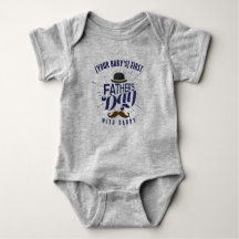 Cute Custom First Father's Day Baby Onsie Bodysuit