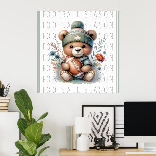 Cute Custom Football Poster