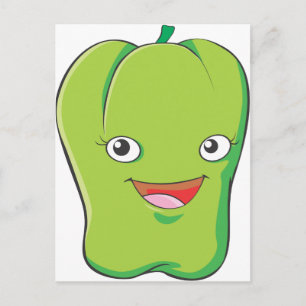 Cute Custom Green Bell Pepper Shirts Postcard