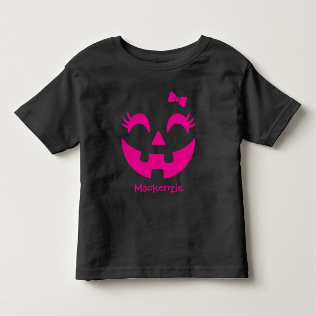 Cute Custom Halloween Jack O' Lantern  Toddler T-Shirt (Front)