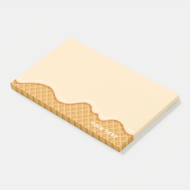 Cute custom ice cream Vanilla  Post-it Notes (Angled)