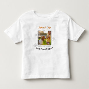 Cute Custom Kid Pet Photo Frame Name Text Toddler T-Shirt