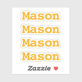 Cute Custom Kids Name for School Orange