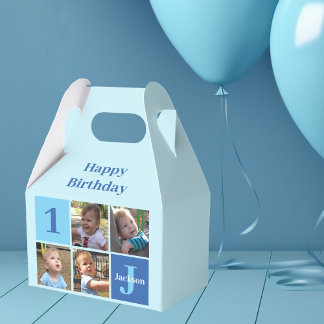 Cute Custom Kids Photo Boys Birthday Party Favour Box