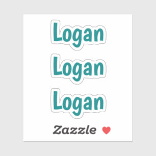 Cute Custom Kids Simple Typography Teal Name
