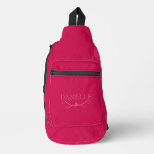 Cute Custom Magenta & Pink "Ballet Everyday" Sling Bag