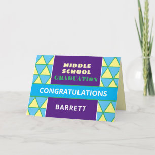 Cute! Custom Middle School graduation card! Card