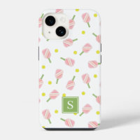 Cute Custom Monogram Pickleball Pattern