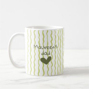 Cute Custom Name Curvy Pattern Coffee Mug