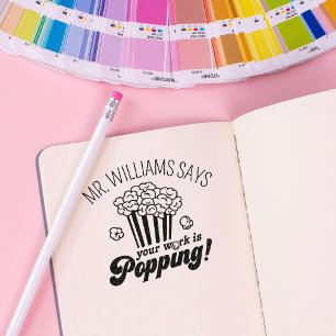 Cute Custom Personalised Teacher Gift Rubber Stamp