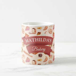 Cute custom personalized bakery coffee mug