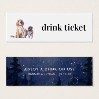 Cute Custom Pet | Wedding Bar Drink Ticket