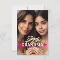 Cute Custom Photo Keepsake Grandma Grandpa Gift