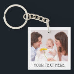 Cute Custom Photo & Name Text Acrylic Key Ring<br><div class="desc">Here at AdeliaGifts we love this Cute Custom Photo & Name Text Acrylic Keychain and we think you will love it too. 
The perfect gift or just treat yourself! 
We have a HUGE selection of products with most designs available for Men,  Women and Kids. Check them out!</div>