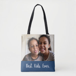 Cute Custom Photo Text Gift Tote Bag