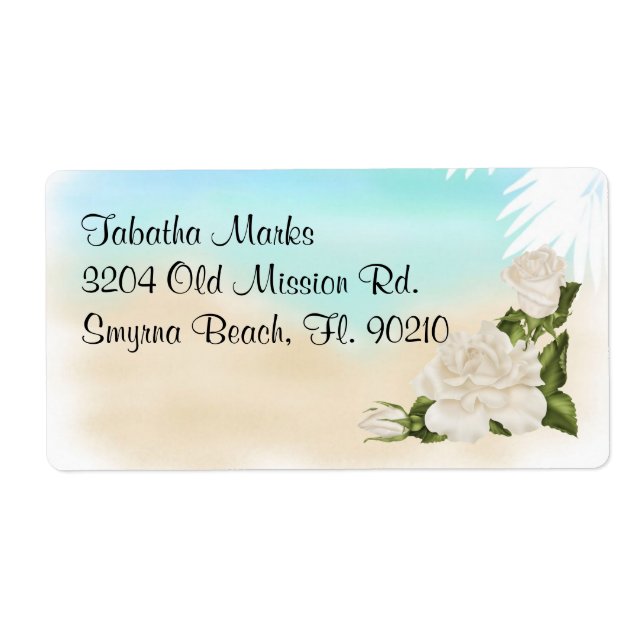 Cute Custom Sandy Light Address Labels (Front)