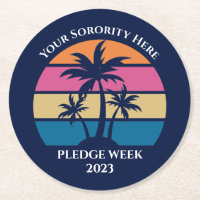 Cute Custom Sorority Pledge Week Beach Party Blue