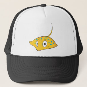 Cute Custom Stingray Cartoon Shirt Trucker Hat
