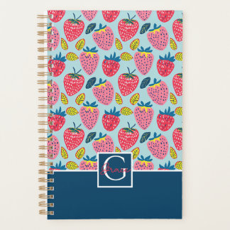 Cute Custom Strawberry Pattern Planner