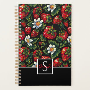 Cute Custom Strawberry Pattern Planner