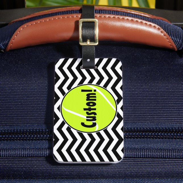 Cute Custom Tennis Ball Bag Tag (Front Insitu 2)