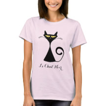 Cute Custom Text/Colour Le Chat Noir Black Cat