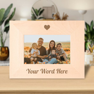 Cute Custom Text Name Script Typography  Etched Frames