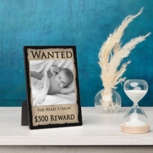 CUTE! 👶 Custom "Wanted" Photo Plaque