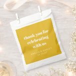 Cute Custom Yellow Couples Shower Thank You Favour Bag<br><div class="desc">Minimalist Modern Cute Custom Yellow Couples Bridal Shower Thank You Favour Bag</div>