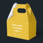 Cute Custom Yellow Couples Shower Thank You Favour Box<br><div class="desc">Minimalist Modern Cute Custom Yellow Couples Bridal Shower Thank You Favour Box</div>