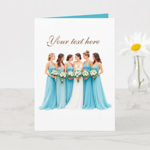 Cute customisable Brides team Card