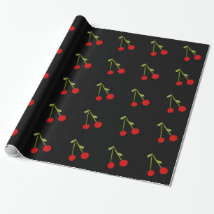 Cute Customisable Cherry Wrapping Paper
