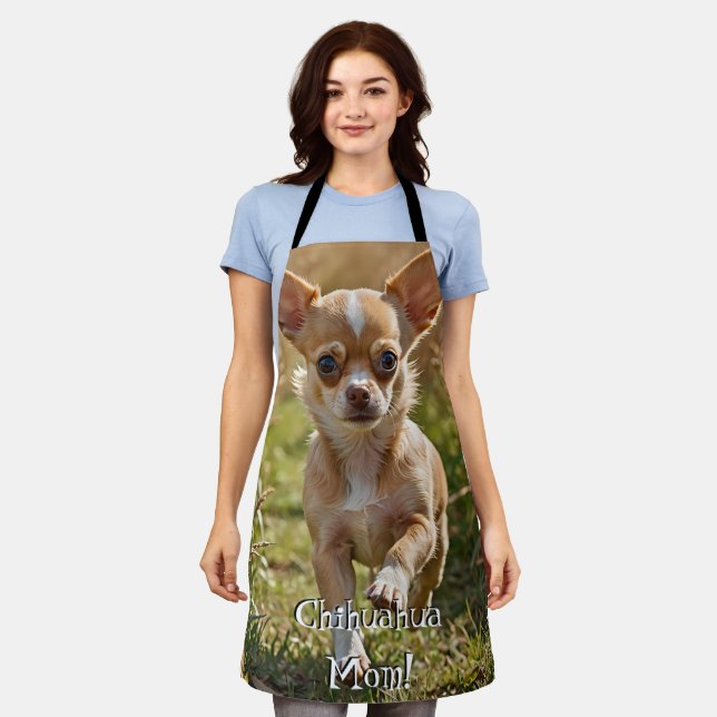 Cute Customisable Chihuahua Apron (Worn)