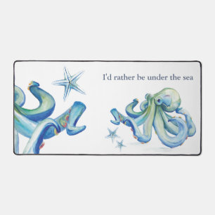 Cute Customisable Coastal Office Decor Desk Mat