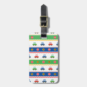 Cute Customisable Colourful Cartoon Cars Luggage Tag