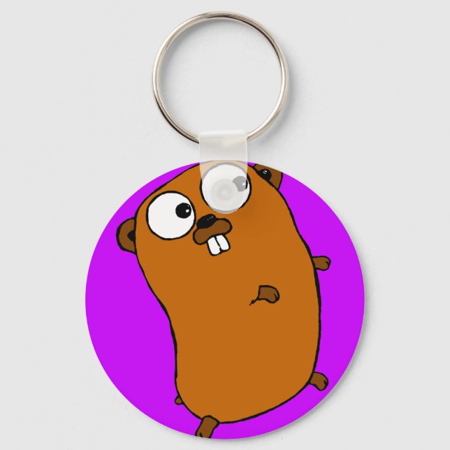 cute customisable gopher key ring (Front)