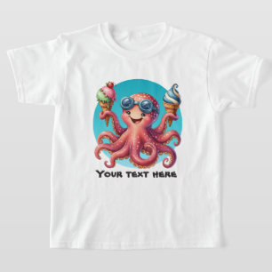 Cute customisable octopus ice cream T-Shirt