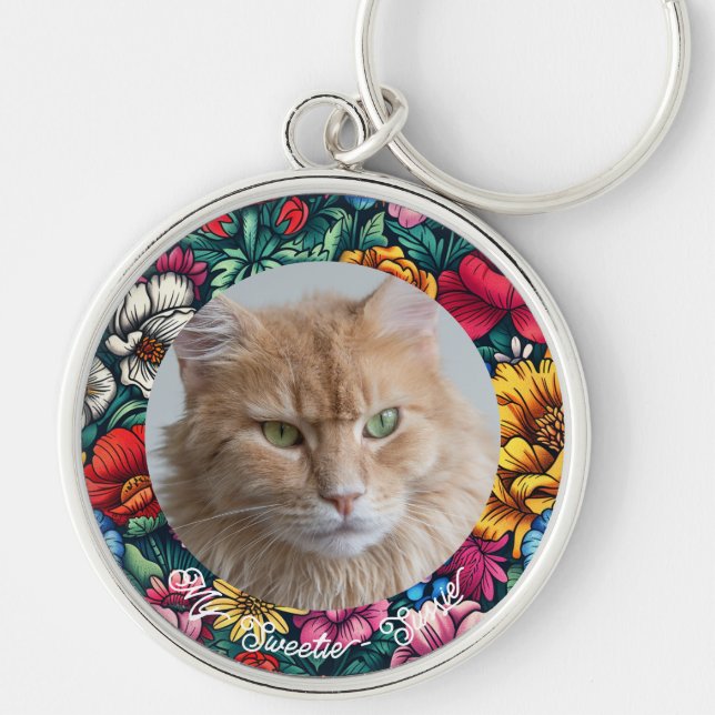 Cute Customisable Pet Dog Cat Keychain (Front)