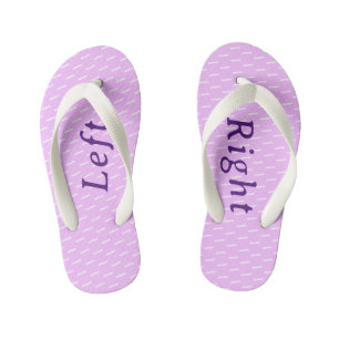 Cute Customisable Purple Patterned Kid's Thongs