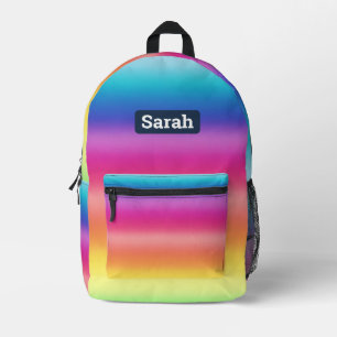 Cute customisable rainbow girl backpack