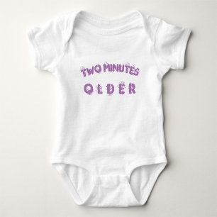 Cute Customisable Twin Baby Bodysuit