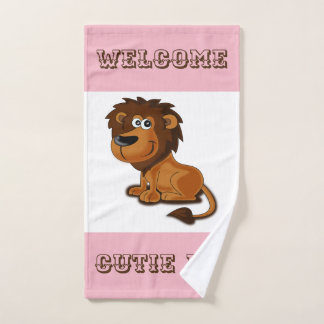 Cute Customisable Welcome Cutie Pie Hand Towel