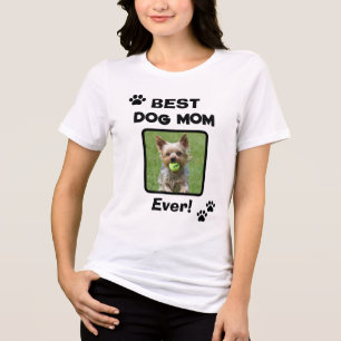 Cute Customise Best Pet Dog Cat Mum Mum Ever Tri-Blend Shirt