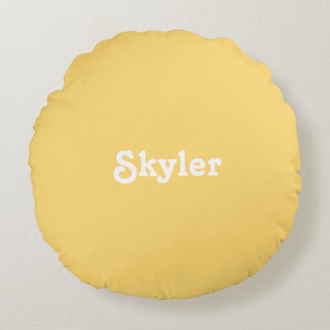 "cute" customise change name - round pillow (Front)